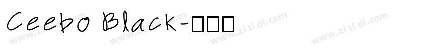 Ceebo Black字体转换